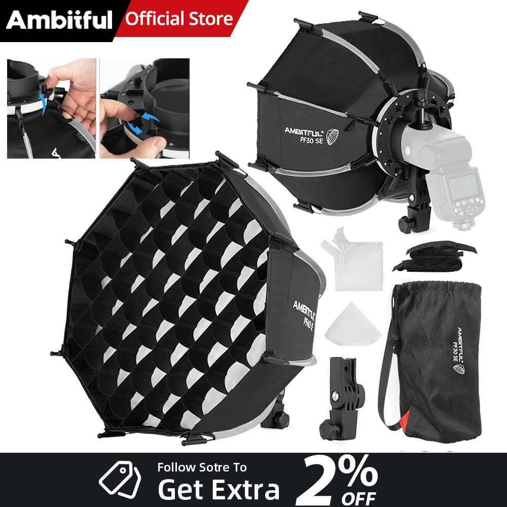 Photography Lighting Box - AMBITFUL PF30/PF40 30cm/40cm Mini Speedlite Portátil,