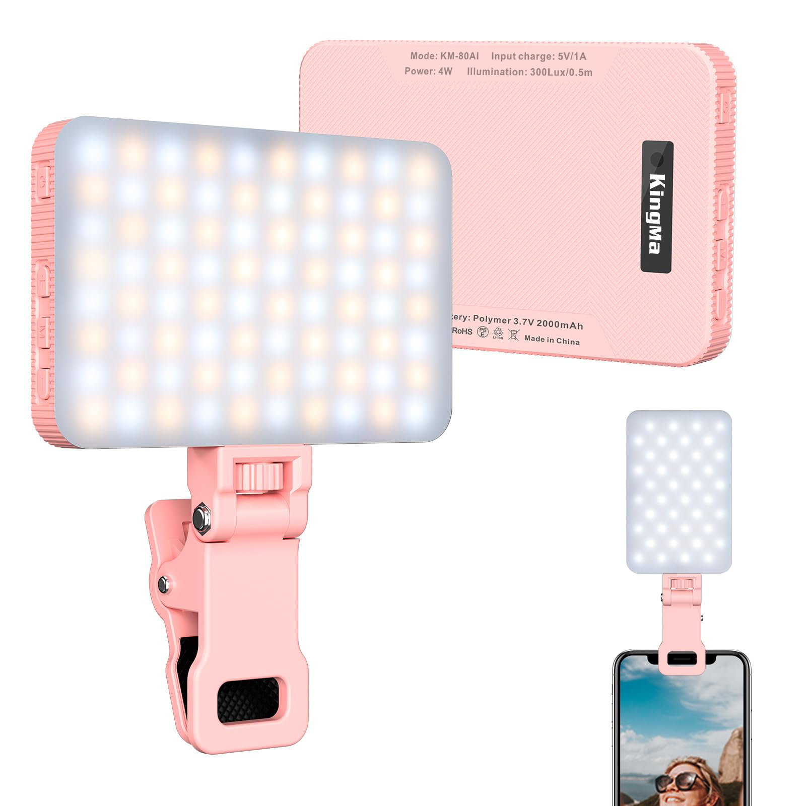 Makeup Photography Lighting - King Ma LUZ DE Selfie recargable,