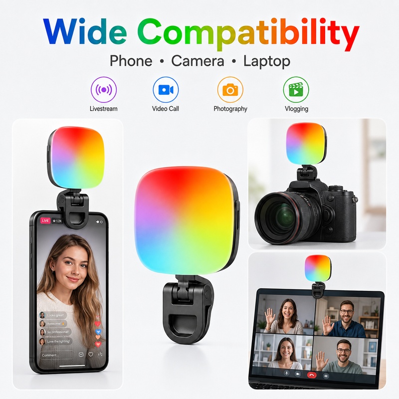 Photography Lighting Rgb - Lámpara de Relleno LED RGB Portátil