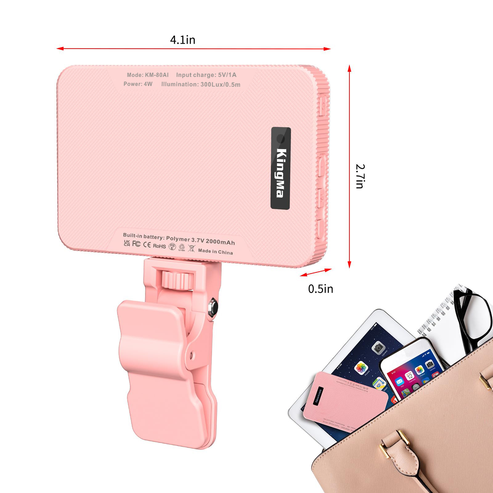 King Ma LUZ DE Selfie recargab - Makeup Photography Lighting reseña y precio