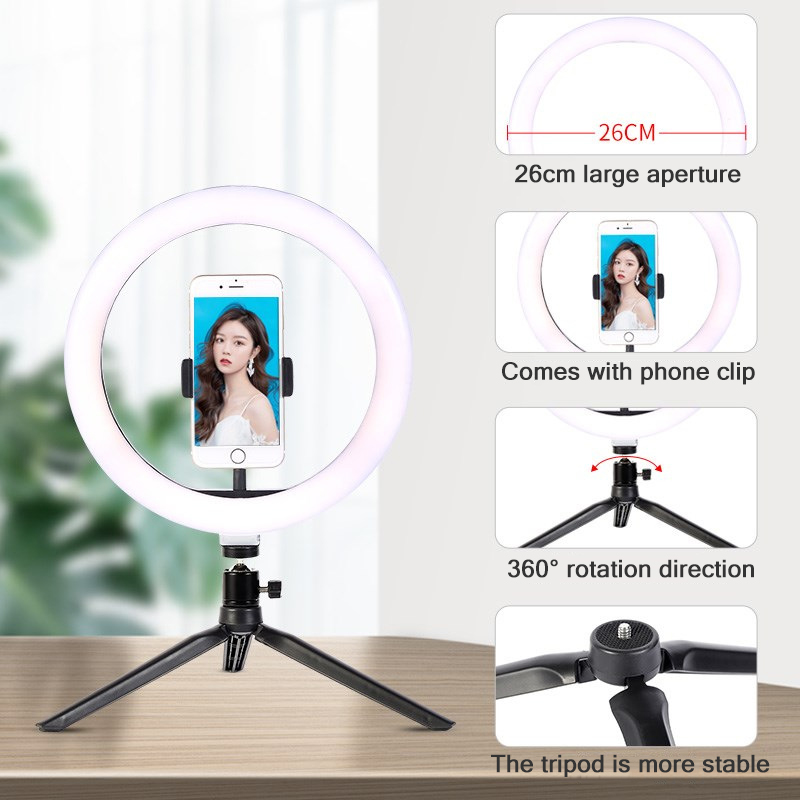 Anillo Led de 26cm y 10 pulgad - Makeup Photography Lighting reseña y precio