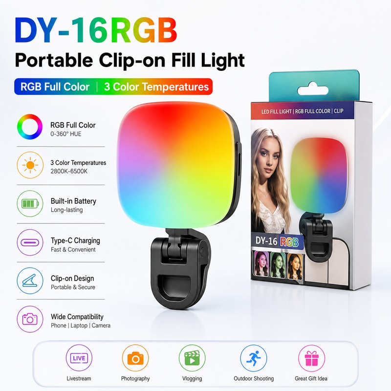 Lámpara de Relleno LED RGB Por - Photography Lighting Rgb reseña y precio