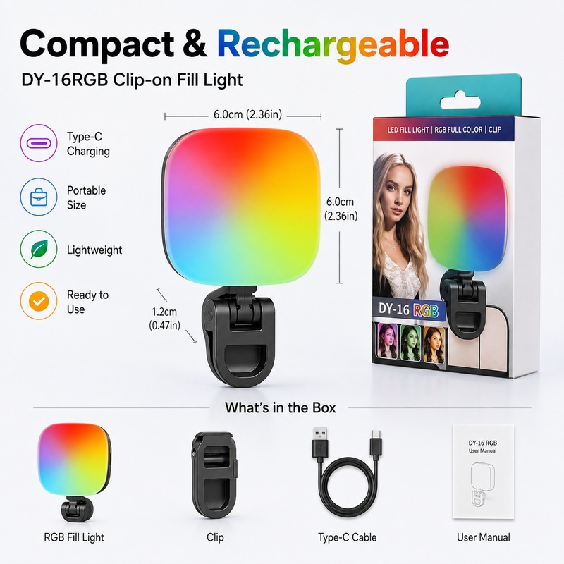 Lámpara de Relleno LED RGB Por - Photography Lighting Rgb reseña y precio